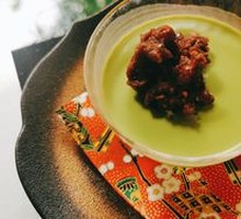 Matcha Red Bean Pudding