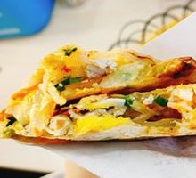 Egg and ham crepe