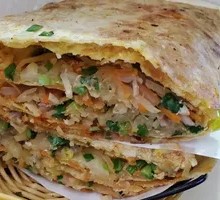 Cabbage Pancake with Soup Sprinkle