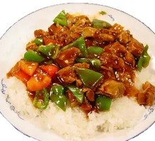 Chicken with Mushrooms Rice Bowl