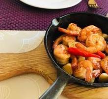 Pan-Seared Shrimp with Tail