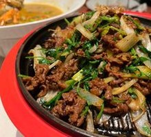 Grilled Meat on Iron Skillet