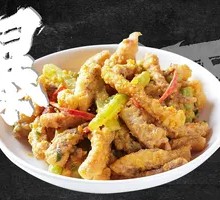 Golden Shrimp and Fresh Squid