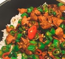 Homestyle Stir-Fried Chicken with Rice Soup