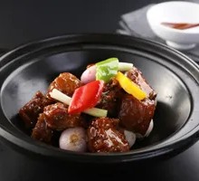 Scallion and Braised Pork Cubes