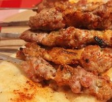 A Skewer of Lamb with Naan