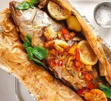 Mediterranean Foil-Baked Sea Bass