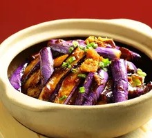 Salted Fish with Chicken and Eggplant Stew