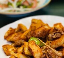Xinjiang Naan Stir-Fried with Meat
