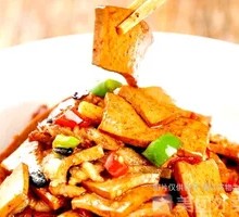 Celery and Tofu Stir-Fry with Pork over Rice