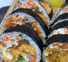 Crispy Egg Yolk Pork Floss Seaweed Rice Roll