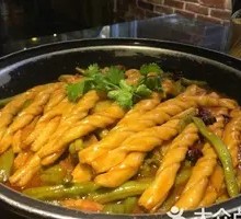 Pork Ribs with Green Beans and Cornbread Dumplings