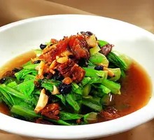 Braised Tofu Paste with Eel and Pak Choi