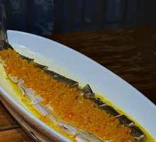 Steamed Xingkai Lake Big White Fish with Yellow Pepper Sauce