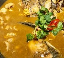 Golden Broth South Bay Fish Head with Pancake