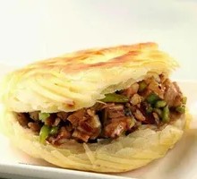 Pork and beef stuffed flatbread