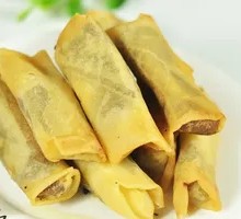 Golden Red Bean Paste Spring Rolls