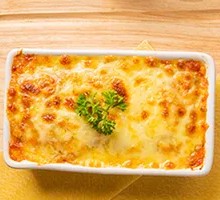 Bacon and Cheese Rice Bake