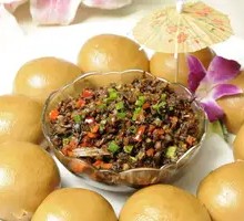 Shrimp Paste Steamed Corn Cakes
