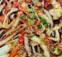 Grilled Squid on Iron Plate