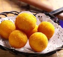 Fried Taro and Sweet Potato Balls