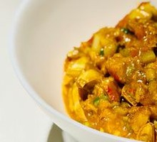 Curry Rice Cake Crab Bone Sauce