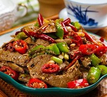 Stir-fried猪 Liver with Green Pepper