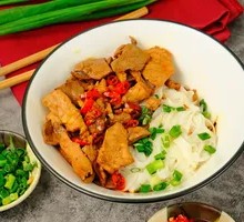 Pork Liver and Dried Meat Mixed Rice Noodles