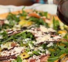 Truffle Ham Mushroom Cheese Flatbread