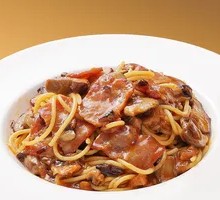 Bacon and Fresh Mushroom Sauce Pasta