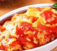 Eggplant King Pineapple Baked Pork Chop Rice