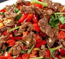 Spicy Chicken Offal Noodles with Pickled Chili