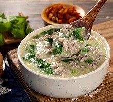 山药青菜瘦肉粥