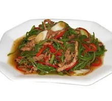 Eggplant with Pork Strips