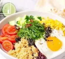 Seaweed and Plant-Based Meat松 Rice Bowl