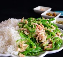 Green Pepper Shredded Pork Rice