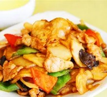 Sliced Potato with Pork Rice Bowl