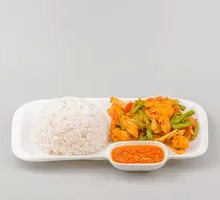 青椒炒蛋盖饭