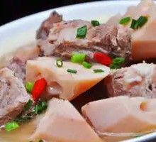 Wild Lotus Root Stewed with Pork Ribs