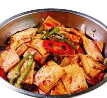 Spicy Pot-Braised Tofu with Leaves