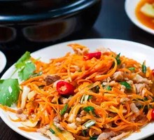 Carrot and Pork Rice Bowl