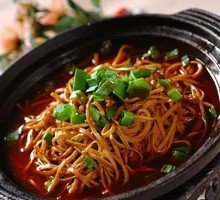 Stir-Fried Pork and Tofu Skin Rice Bowl