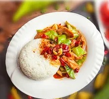Spicy Pork with Chili Rice Bowl