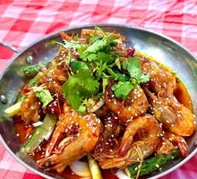 Spicy Shrimp with Chicken Mushroom