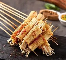 Tofu Skin with Enoki Mushrooms