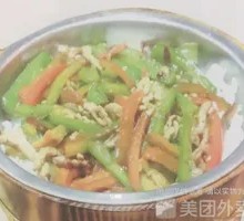 Green Pepper Shredded Pork Rice