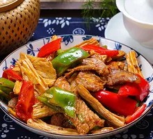 Fried Tofu Skin and Pork Filament Rice Bowl
