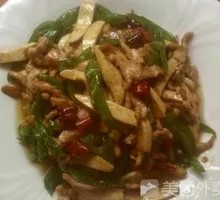 Fried Tofu Skin with Pork Strips