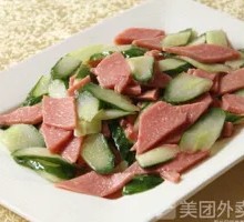 Cucumber with Ham Stir-fry