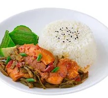 Spicy Pork and Potato Rice Bowl